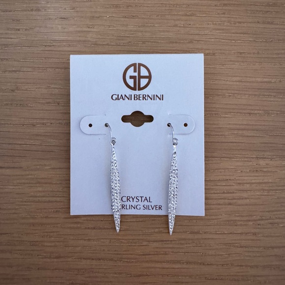 Giani Bernini Sterling Silver Crystal Dangle Earrings - Picture 3 of 3